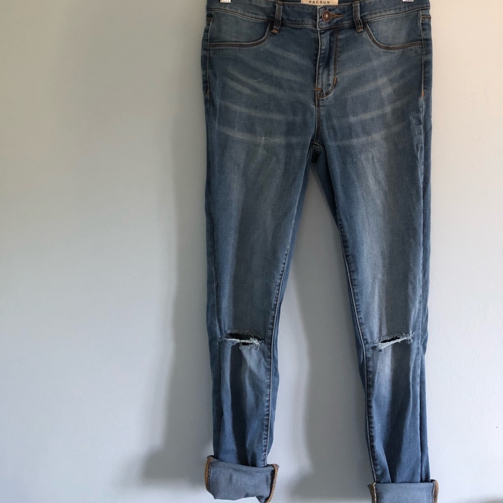 Pacsun Ripped Knee Skinny Jeans Jeggings Size 26